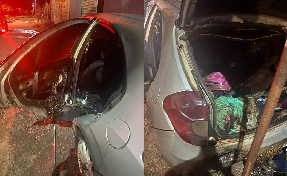 Conselheira Tutelar tem carro incendiado durante madrugada em Goianira; veja vídeo