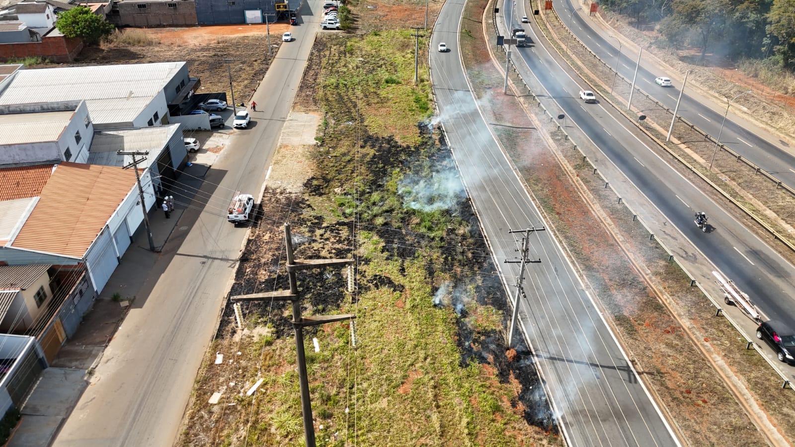 Queimada causa apagão e afeta fornecimento de energia em Anápolis e seis cidades goianas