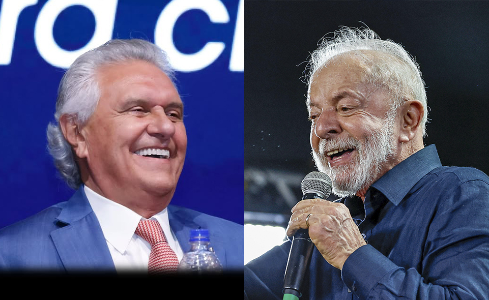 Caiado e Lula redes sociais Goiás