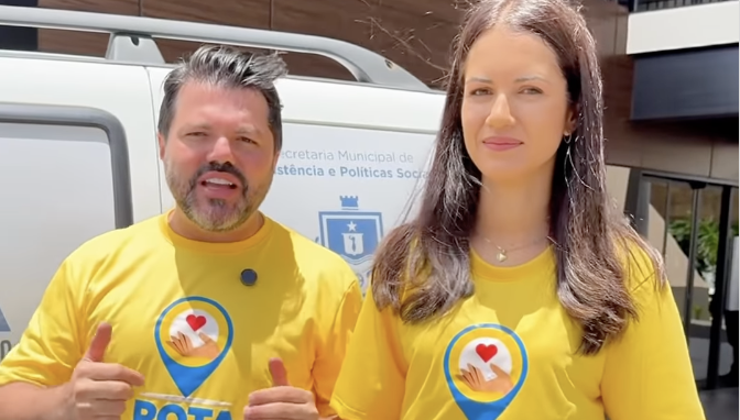 Márcio Corrêa e a primeira-dama Carla Corrêa anunciam o início do Rota do Acolhimento, novo serviço itinerante de assistência social em Anápolis.