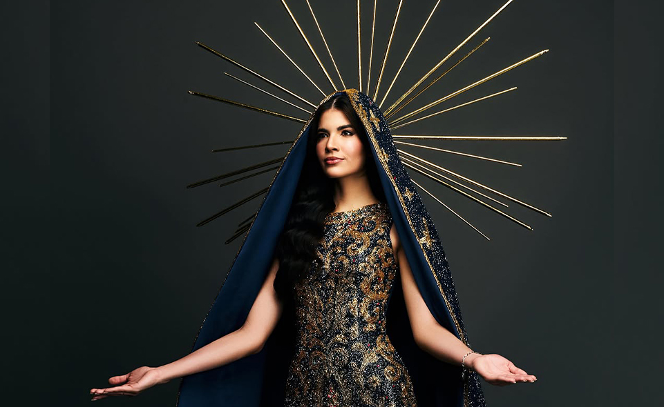 Miss Universo 2025 Maria Gabriela Lacerda viraliza ao desfilar com traje inspirado em Nossa Senhora Aparecida